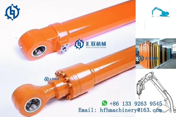 Orange Excavator Arm Cylinder , Daewoo Doosan Crawler Digger Hydraulic Jack Ram